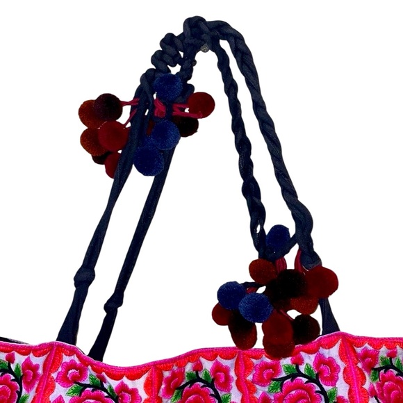 Pink/Purple Floral Abstract Tote Bag - Picture 4 of 7